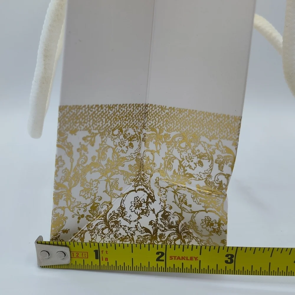 Dior Gold Toile de Jouy Gift Bag 2022–2023 Luxury Boutique Packaging Pristine